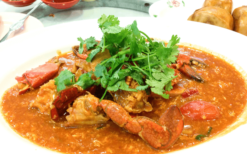 Image of Chilli Crab platter with other dishes
