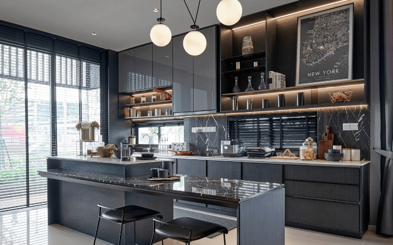 9 Must Have Gadgets For Your Kitchen—Upgrade Your Cooking Image of a modern looking kitchen, white and black. With visible kitchen gadgets