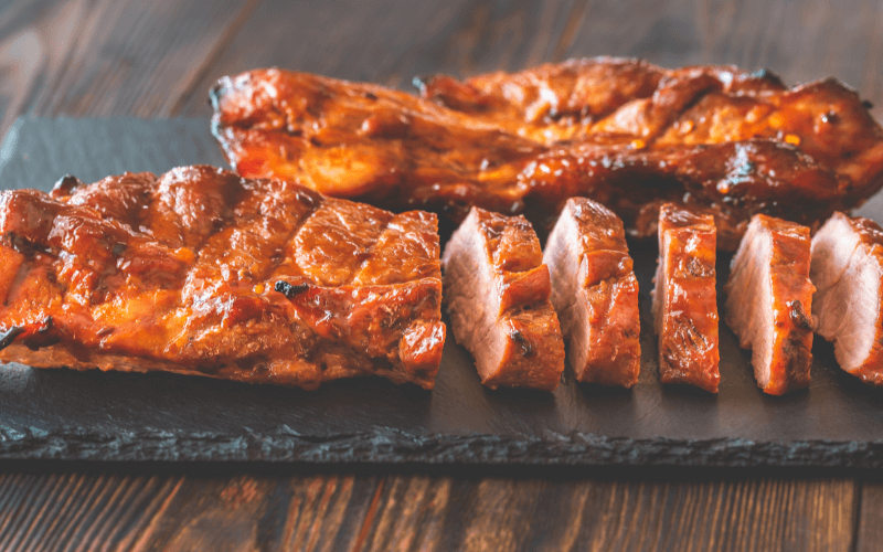 Char Siu Spotlight: Singapore’s Beloved Barbecue Dish An closeup image of char siu dish