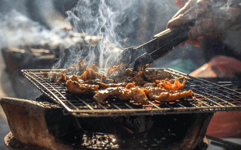 An image of a hawker stall selling char siu