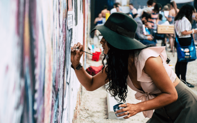 An image of a person participating in an arts club