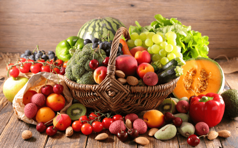 Image of a basket of vegetables.