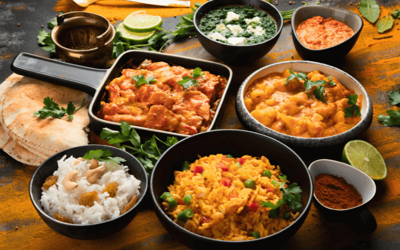 Image of a plate of Indian food.