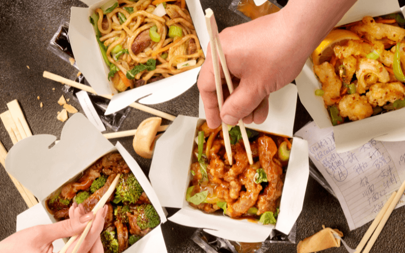 An image of a takeout party food
