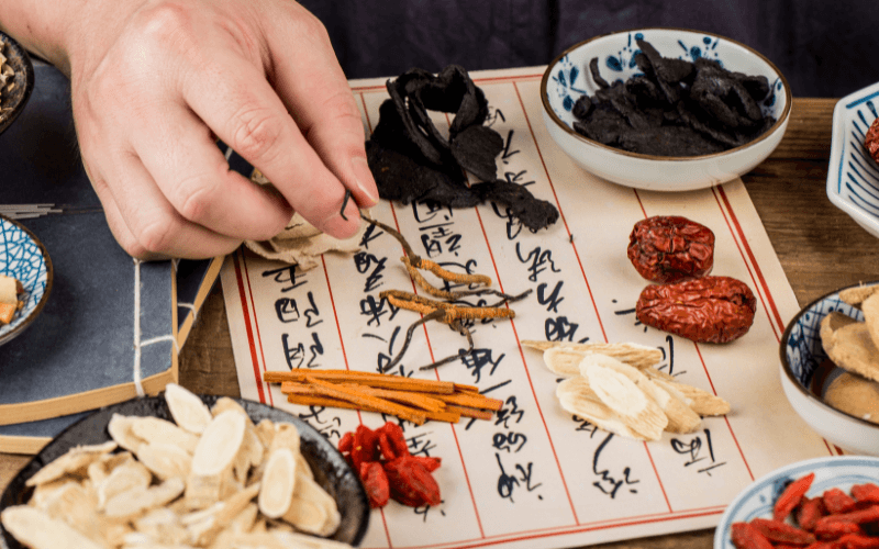 A close-up image of traditional Chinese medicine