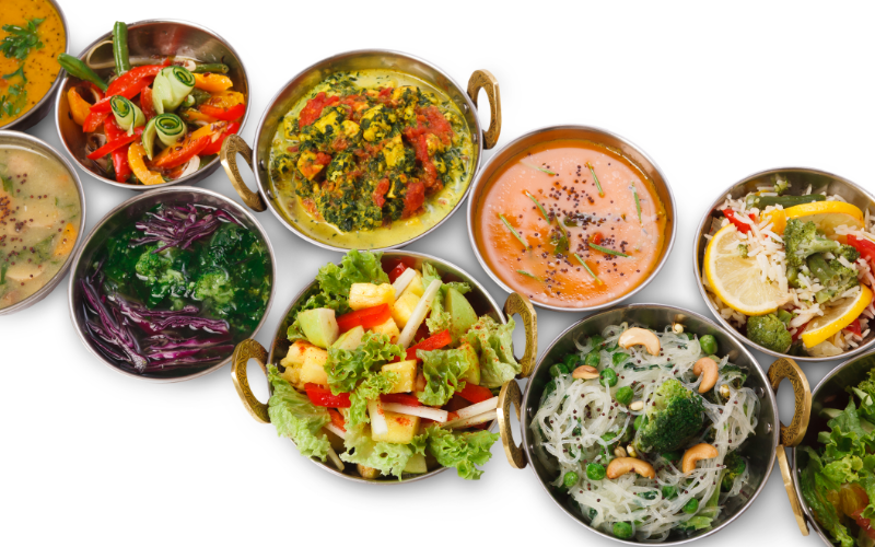 6 Key Factors To Consider Before Embarking On A Vegan Diet An image of an array of vegetable dishes