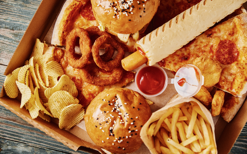 An image of fast-food dishes