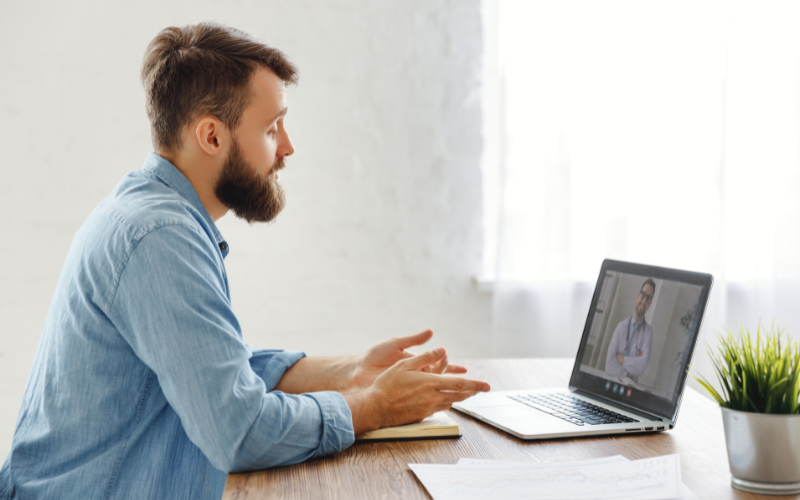 An image of video conference