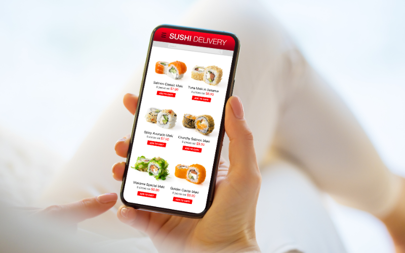 How Technology Is Changing Healthy Food Delivery Services In Singapore Image of a person ordering food from a food delivery app