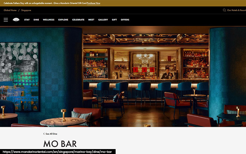 An image of MO Bar’s website.
