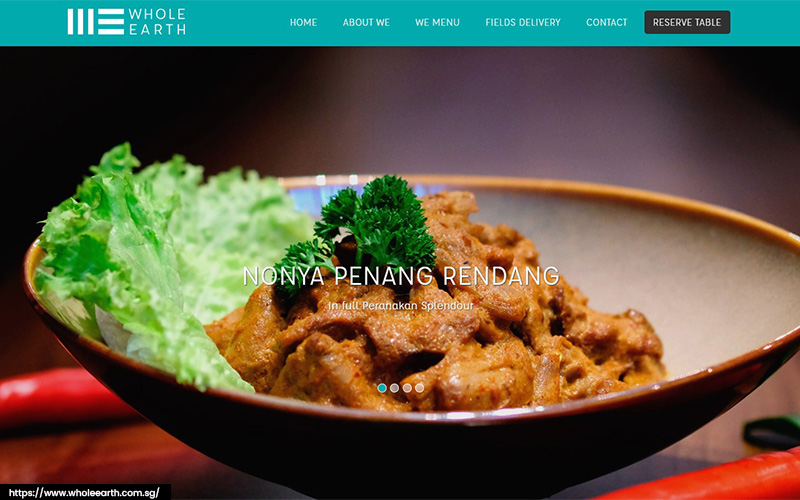 An image of Whole Earth’s website.