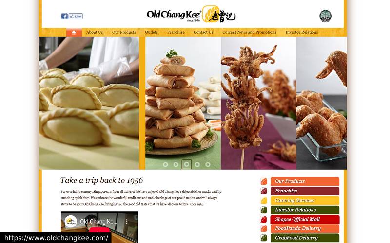 A screenshot of Old Chang Kee’s website
