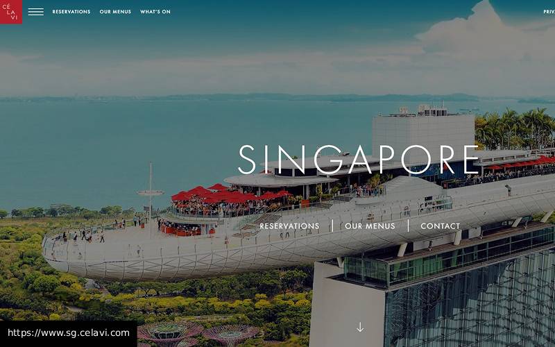 A screenshot of Ce La Vi’s website