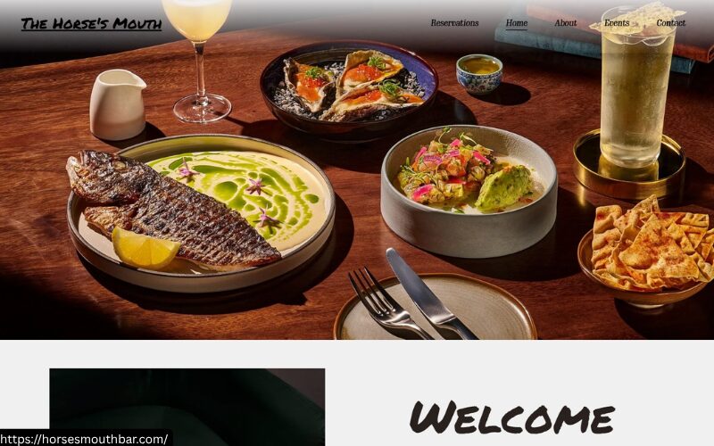 A screenshot of the website of The Horse’s Mouth.