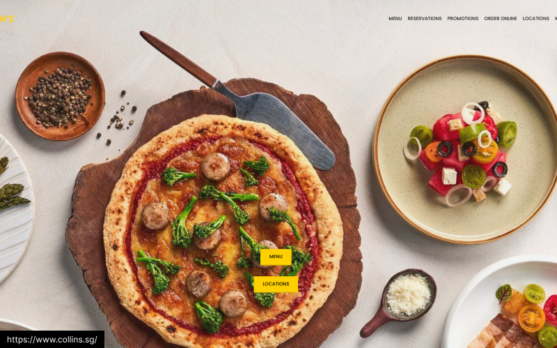 A screenshot of the website of Collin’s