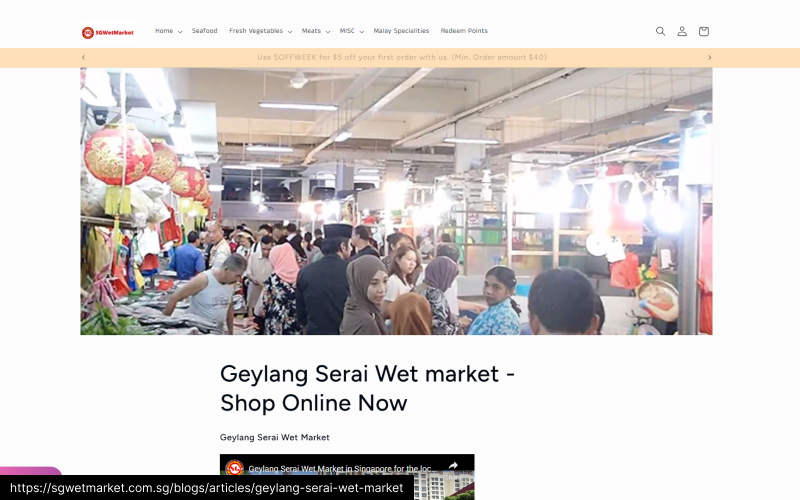 a shot of Geylang Serai Market from a website