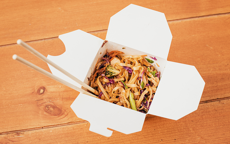 Image of a box of stir-fried noodles