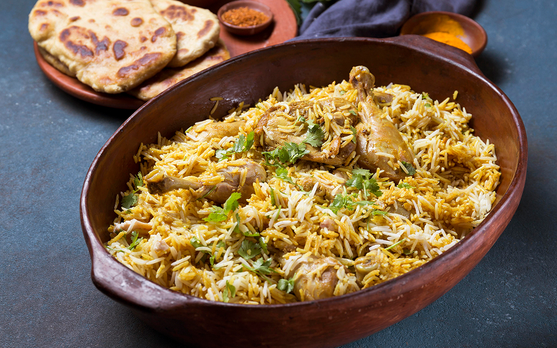 a biryani platter