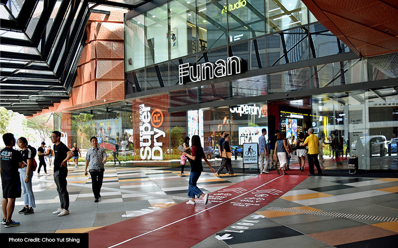 outside view of Funan mall